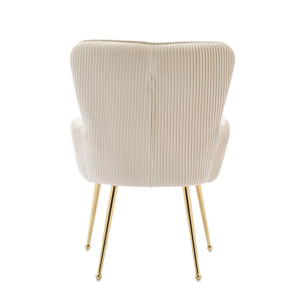 Chaise salle à manger velours blanc 2 ensembles de luxe -