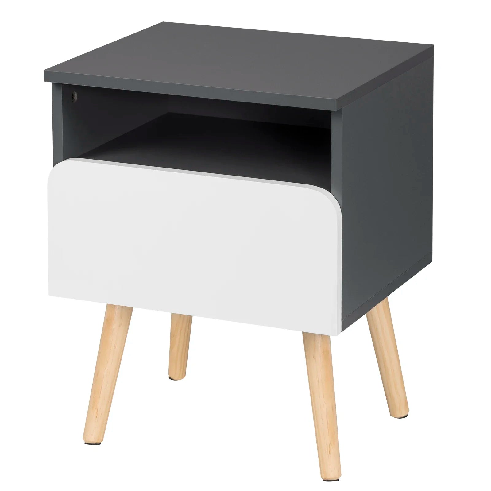 Table de nuit bois pratique 2 ensembles -