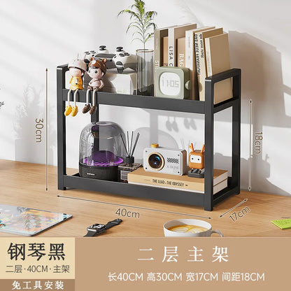 étagère bureau pour fourniture - 2Tier Noir 40cmA