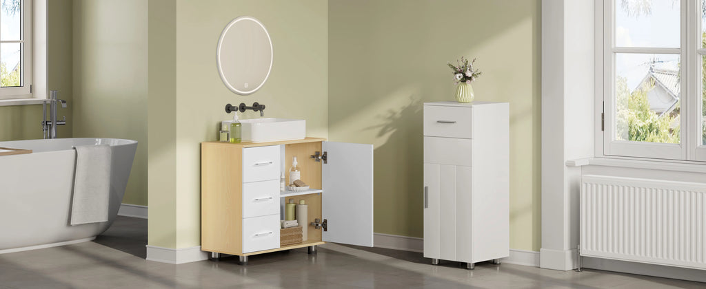 Meuble de rangement à tiroirs blanc -