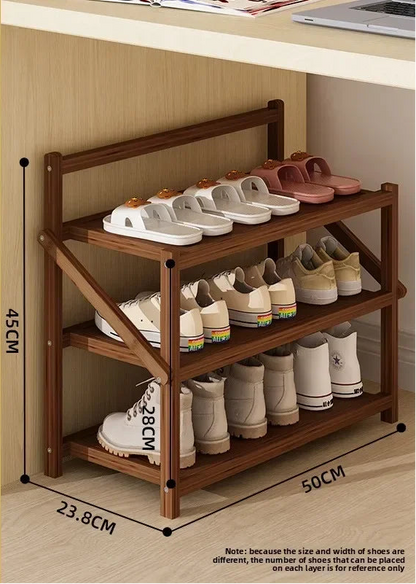 Meuble à chaussure palette artisanale - 3C-50cm-Marron