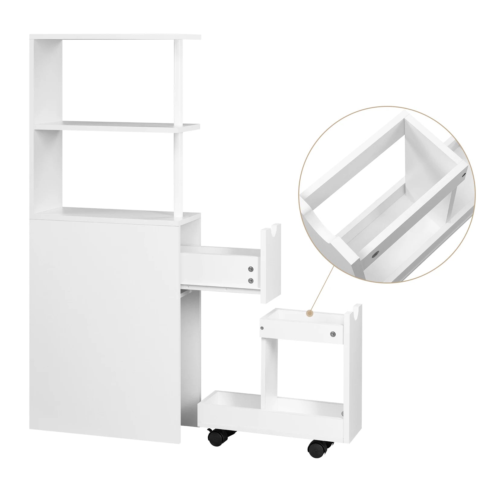 Meuble de rangement niche étroite de salle de bain -