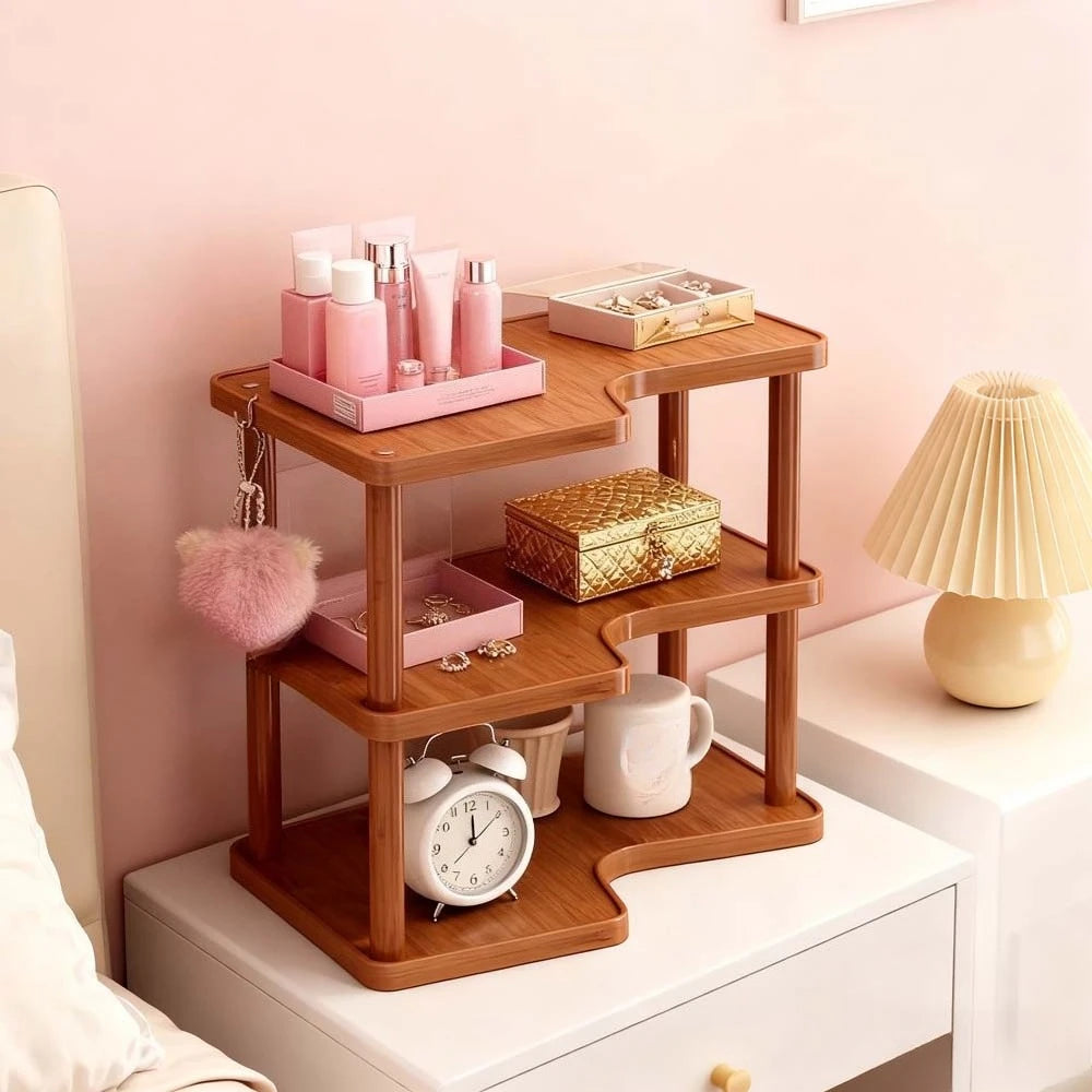 Étagère café d'angle moderne en bois -