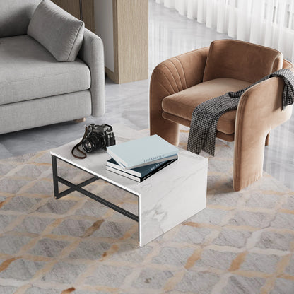 Table basse minimaliste pieds en métal -