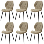 Chaise salle à manger marron / Beige / Vert en lin par lot de 2/4/6 pièces - 6PCS Vert Chaise salle à manger