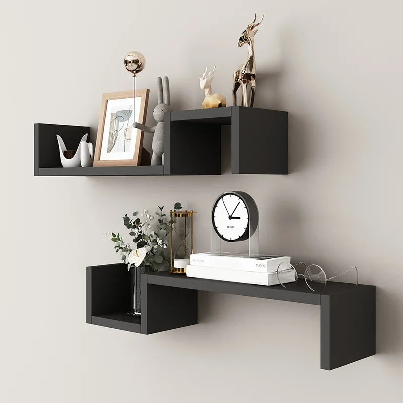 étagère murale pour chevet de chambre à coucher - Noir