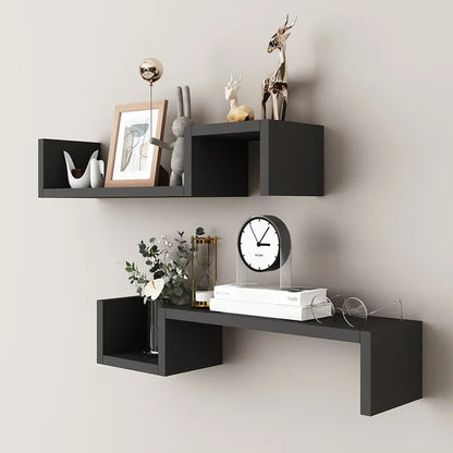 étagère murale pour chevet de chambre à coucher - Noir