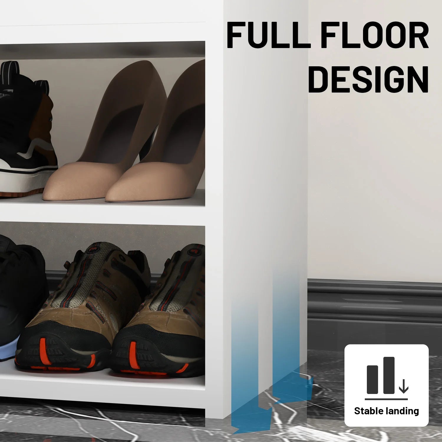 Meuble à chaussure blanche avec siège rembourrée et de taille 80 x 30 x 44 cm, -