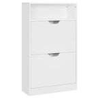 Meuble à chaussure avec 2 porte et deux charnières - Blanc Meuble à chaussure