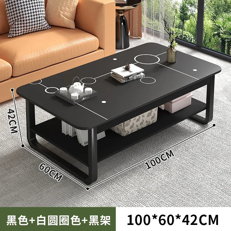 Table basse bois blanc en forme de rectangle - 100cm 1