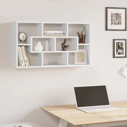 étagère murale cadre blanche 85x16x48cm -