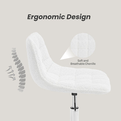 Chaise de bureau sans accoudoirs avec roulette -