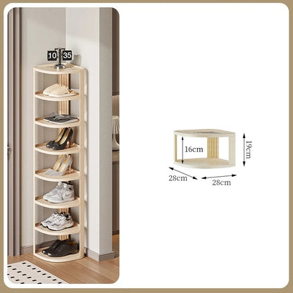 Meuble à chaussure original pour coin de mur - F