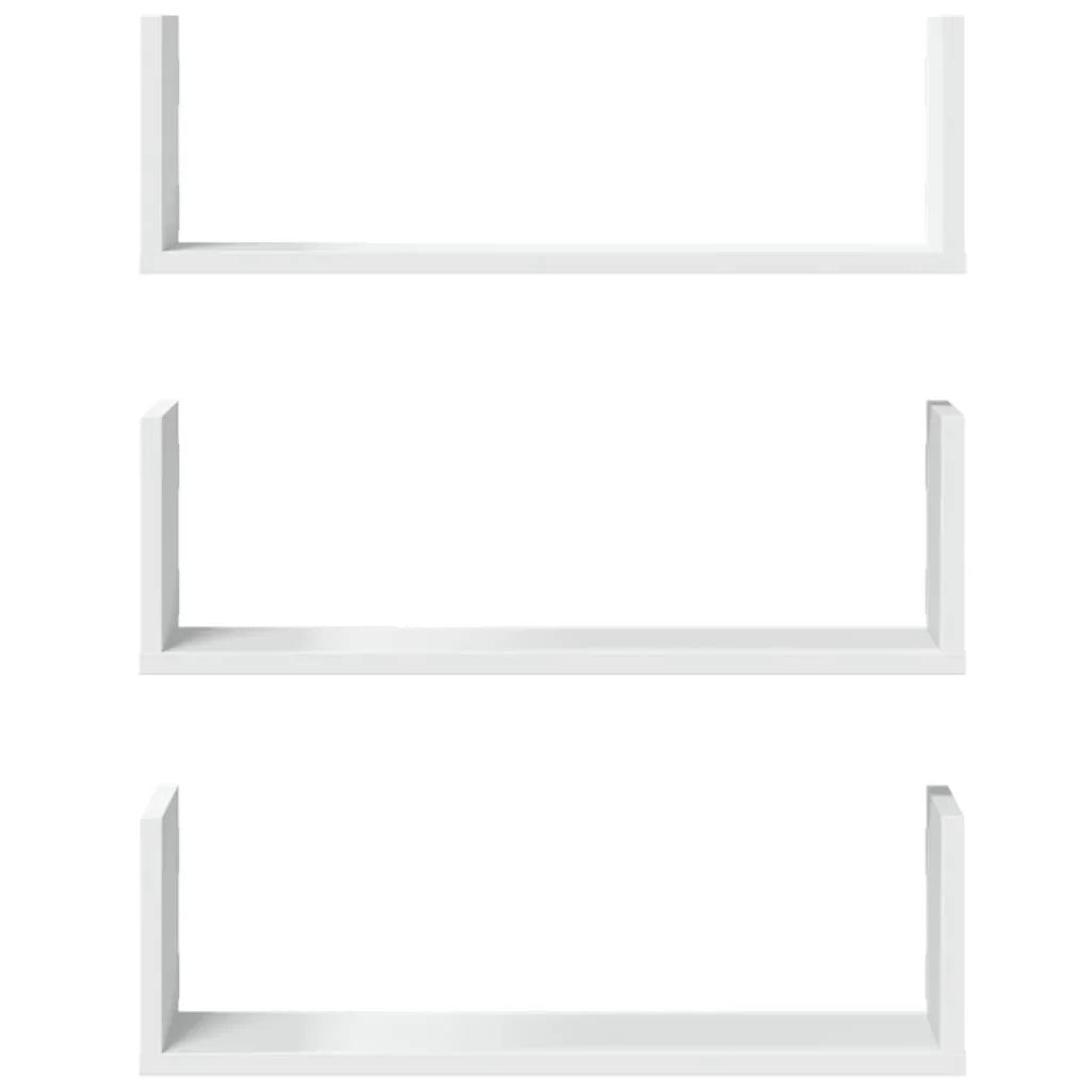 étagère murale livre 3 pcs Blanc 58x18x18 cm -