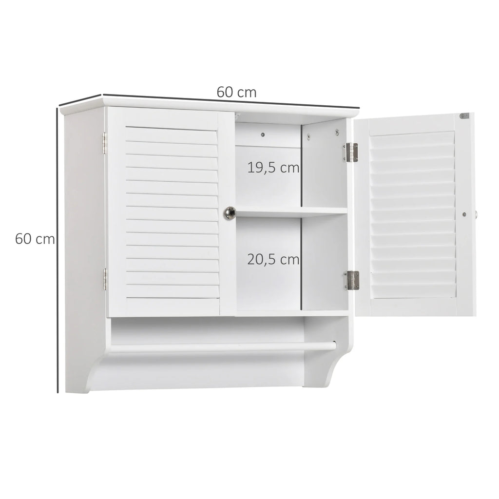 Meuble salle de bain simple blanc 60x23x60cm -