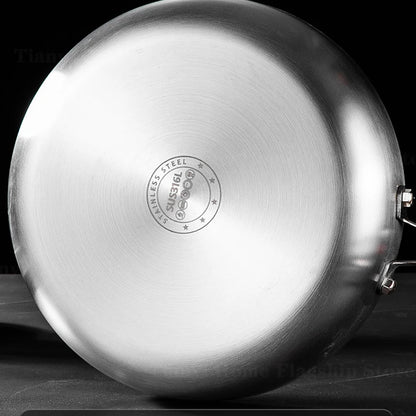 Poêle inox 30cm wok adhésif -