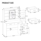 Meuble de rangement tiroir pour coiffeuse -