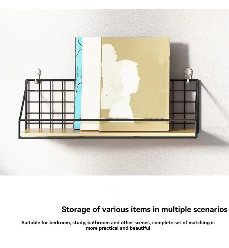 étagère murale en fer sans perçage 1 pièce -