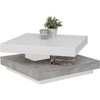 Table basse dérive du bois design carré 67 X 67 X 35 Cm -