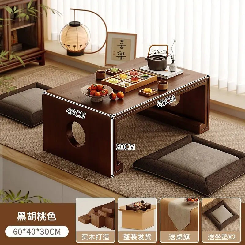 Table basse bois clair de style japonais - style10