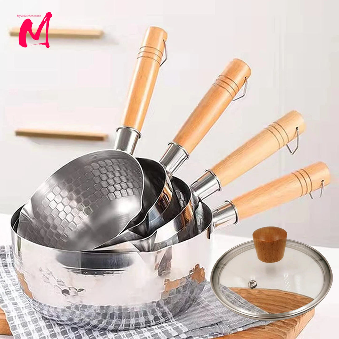 Casserole inox pro multifonction - 18cm avec couvercle