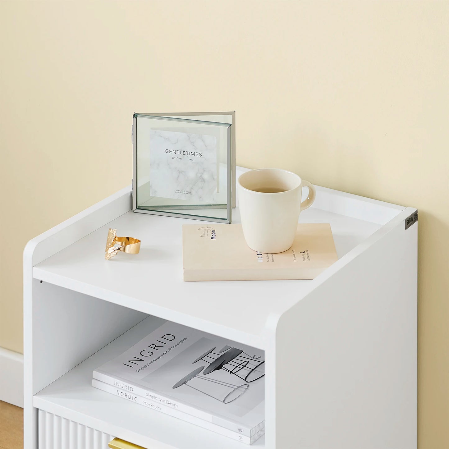 Table de chevet cabinet 40x40x51cm - VIRGINIE -