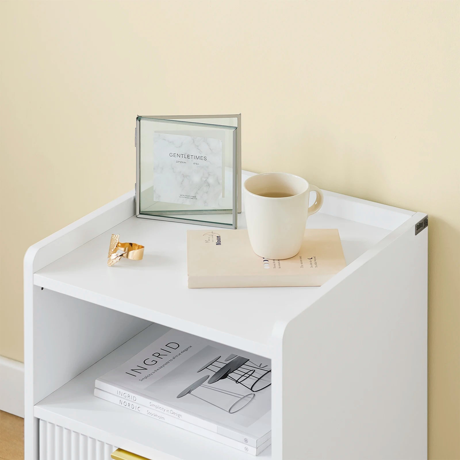 Table de chevet cabinet 40x40x51cm - VIRGINIE -