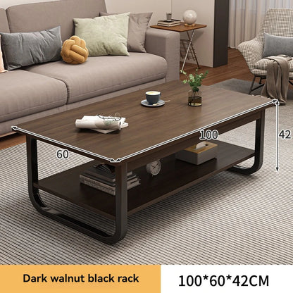 Table basse à thé noir de couleur marron - Type B -100cm