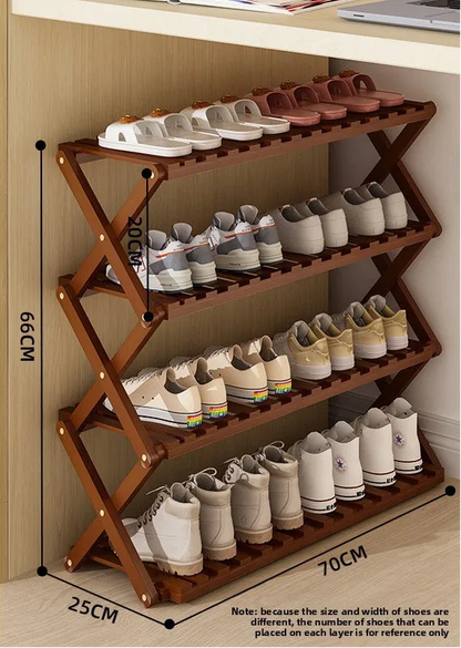 Meuble à chaussure palette artisanale - 4C-70cm-Marron
