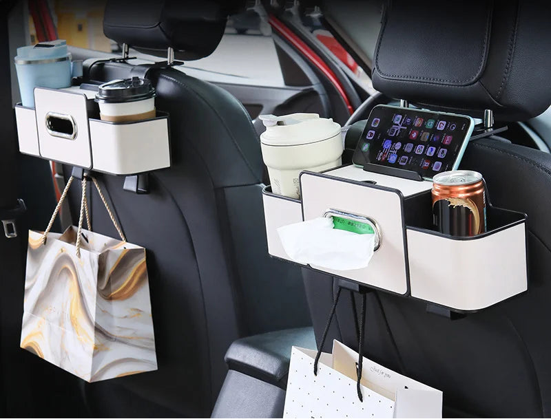 Boite à mouchoir de voiture + Rangement multifonction BMV -