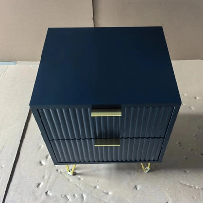 Table de chevet coloré bleu en bois 40x35.5x50cm -