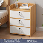 Table de nuit compacte avec 3 tiroirs moderne - F - 3L
