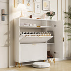 Meuble à chaussure moderne en bois blanc -