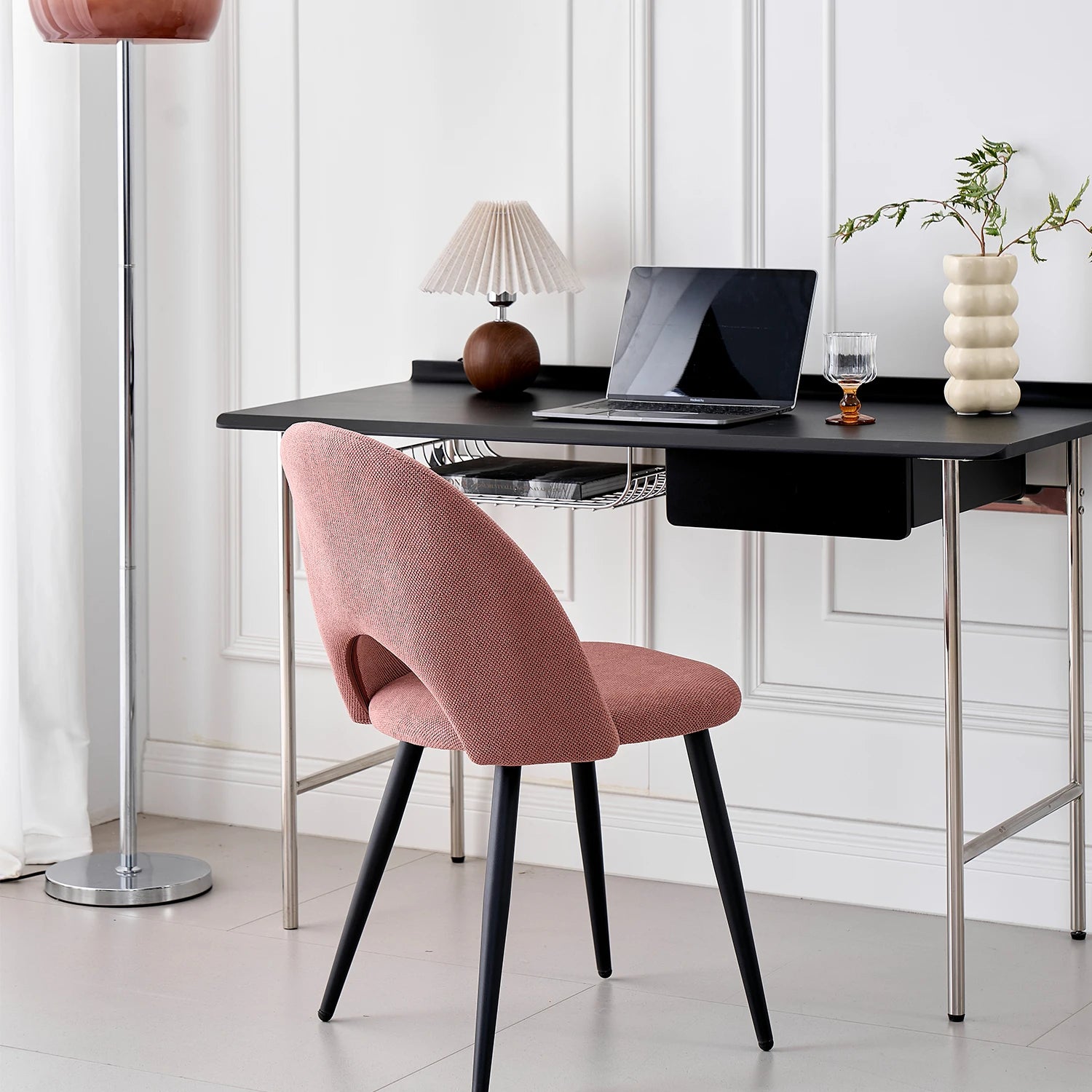 Chaise salle à manger lot de 4 à dossier creux -