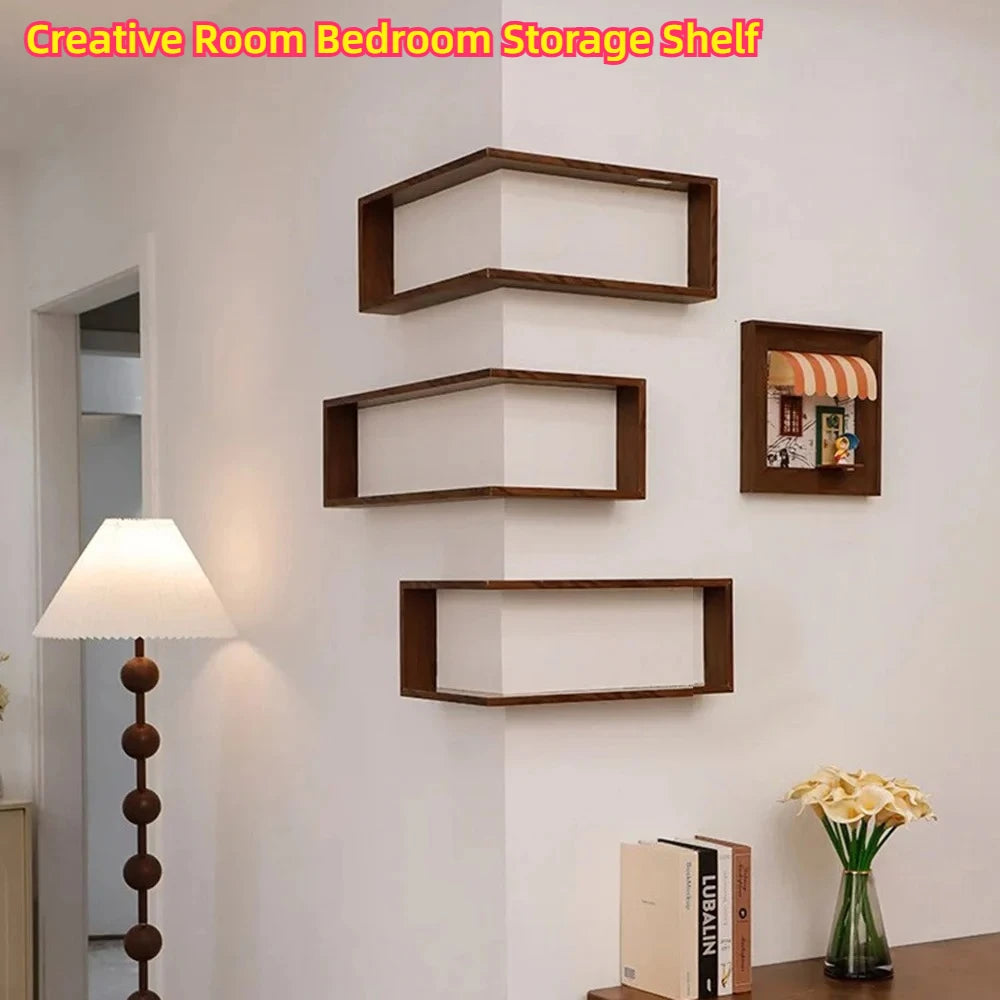 Étagère d'angle murale design originale -