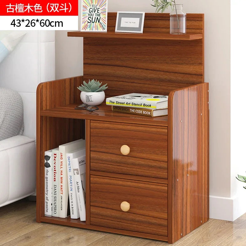 Table de nuit bibliothèque en bois - GH - 43x26x60cm