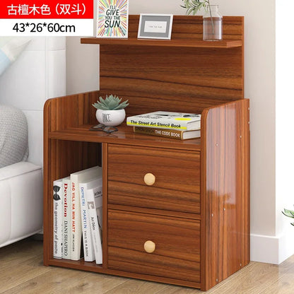 Table de nuit bibliothèque en bois - GH - 43x26x60cm