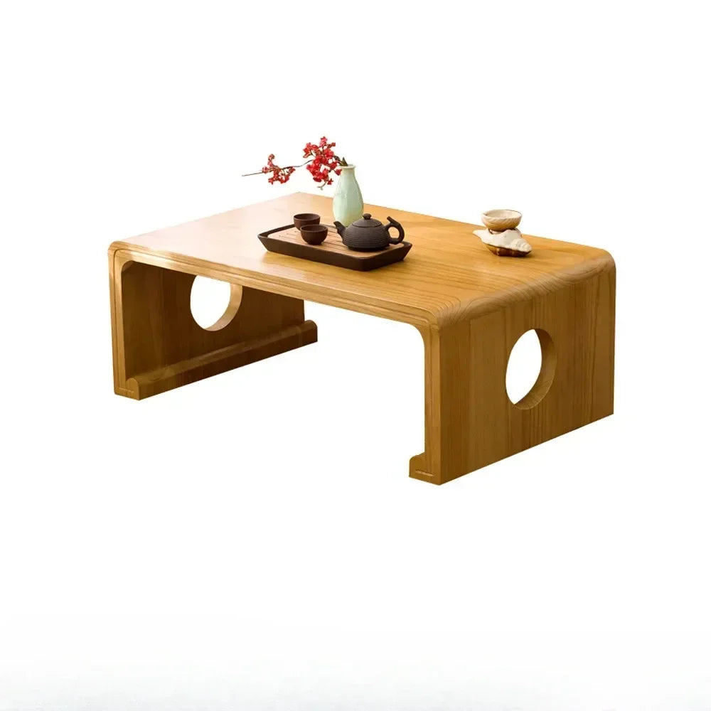 Table basse bois marron foncé antique japonais -