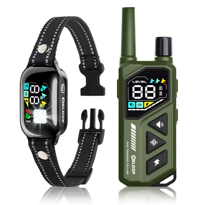 collier anti aboiement à vibration avec télécommande - Vert