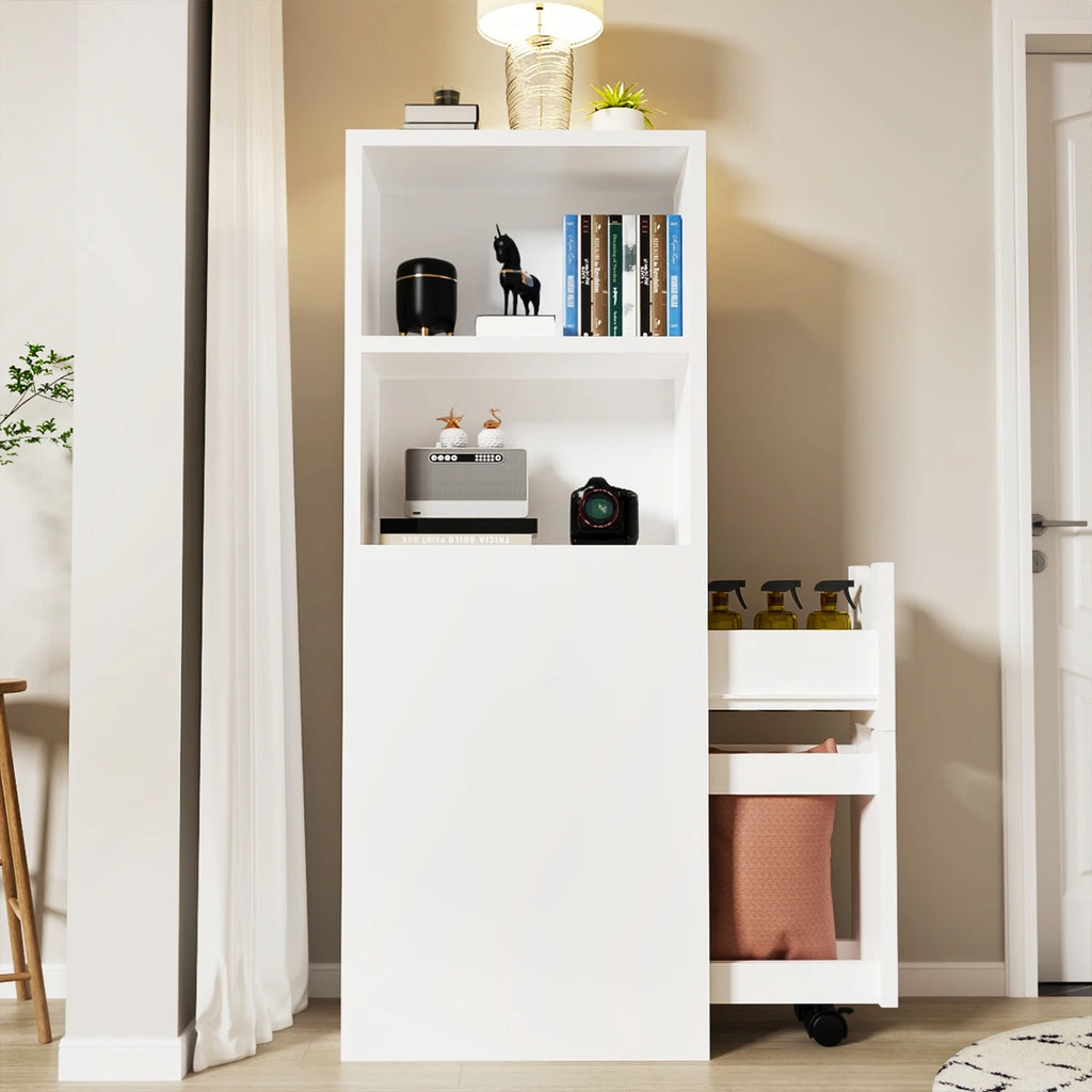 Meuble de rangement salon moderne étroit -