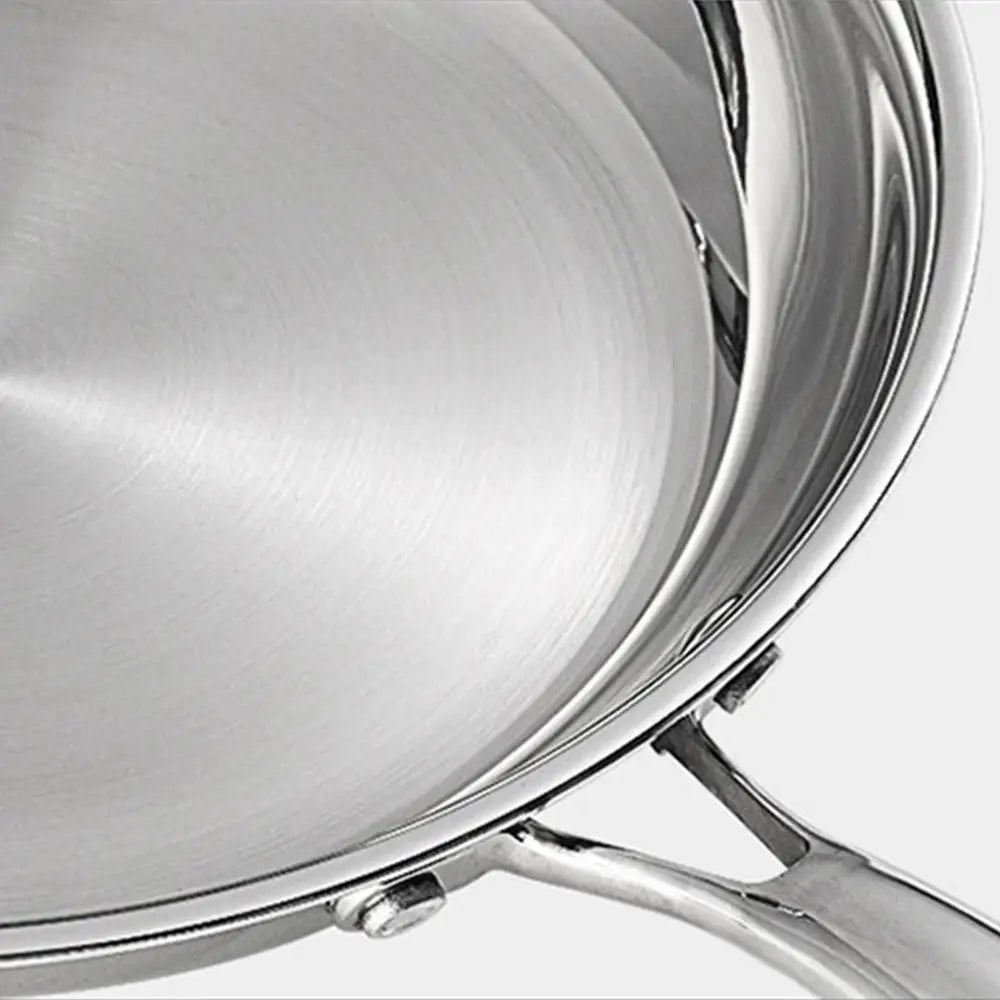 Poêle inox 28 cm couleur argenté -