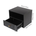 Table de nuit métal et panneaux de particules - 45*30*35cm -