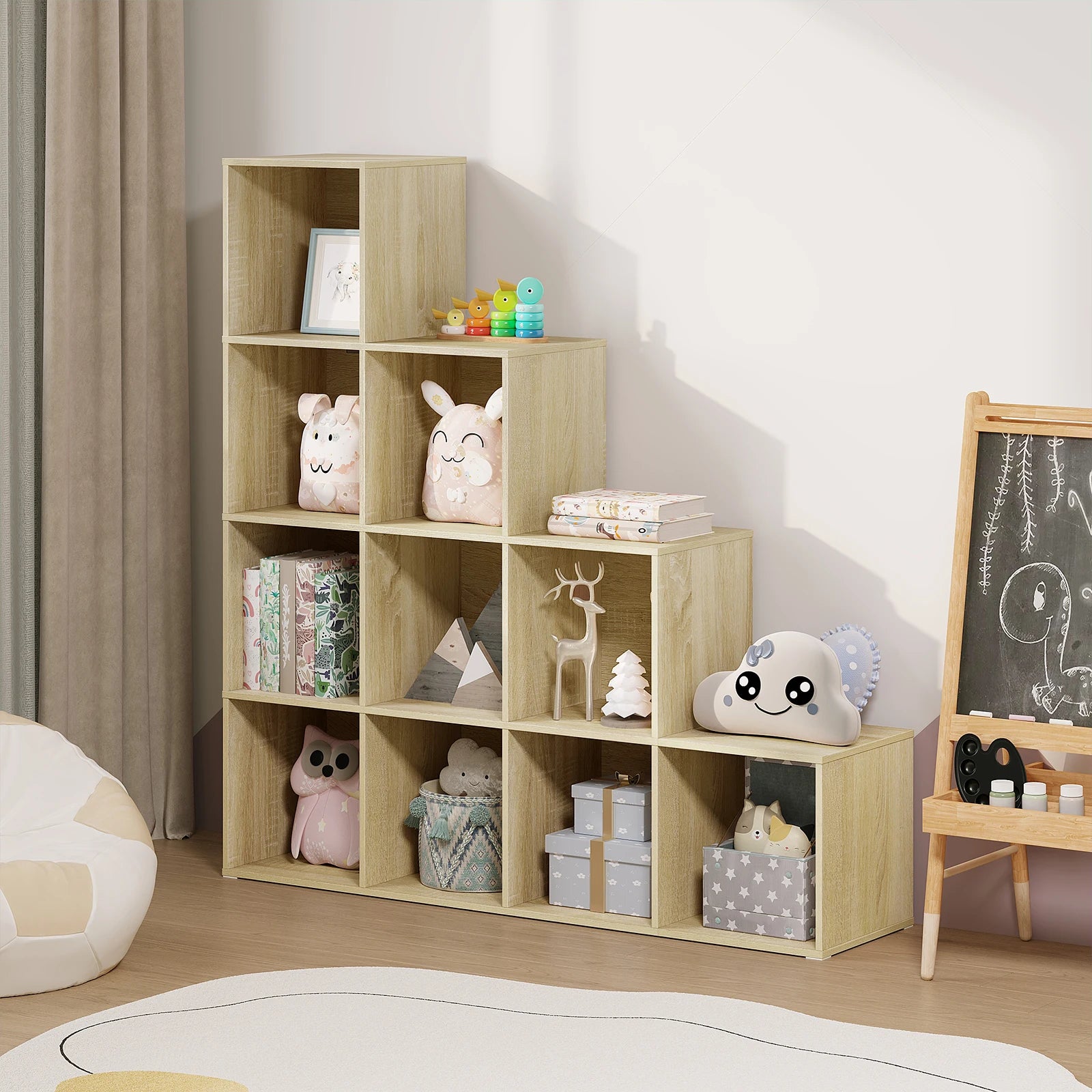 Meuble de rangement escalier cubique 120 x 120 x 30 cm -