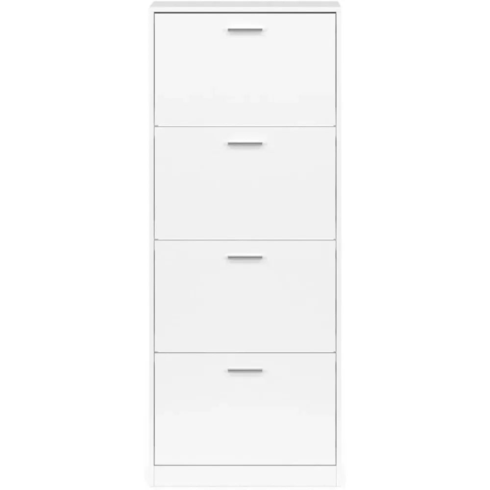 Étagère chaussures haute de luxe blanche pour chambre ou entrée -