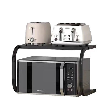 étagère cuisine métal pour micro onde - Noir B