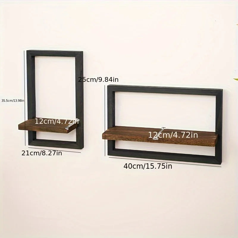 Meuble étagère cube mural style portrait -