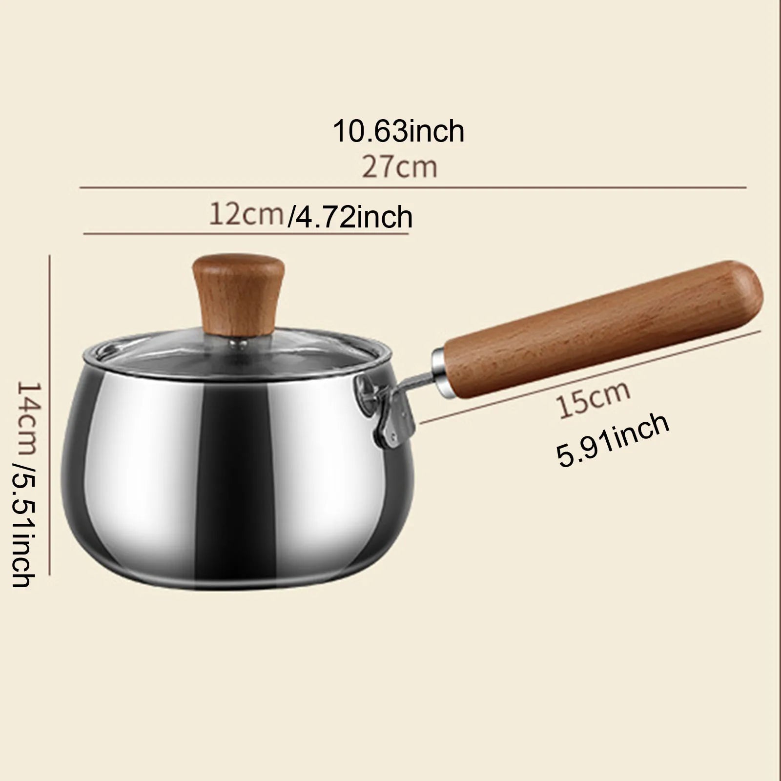 Casserole inox à thé ou café de petite taille - 12cm beech