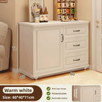 Meuble de rangement moderne antipoussière - Blanc 80x40x71