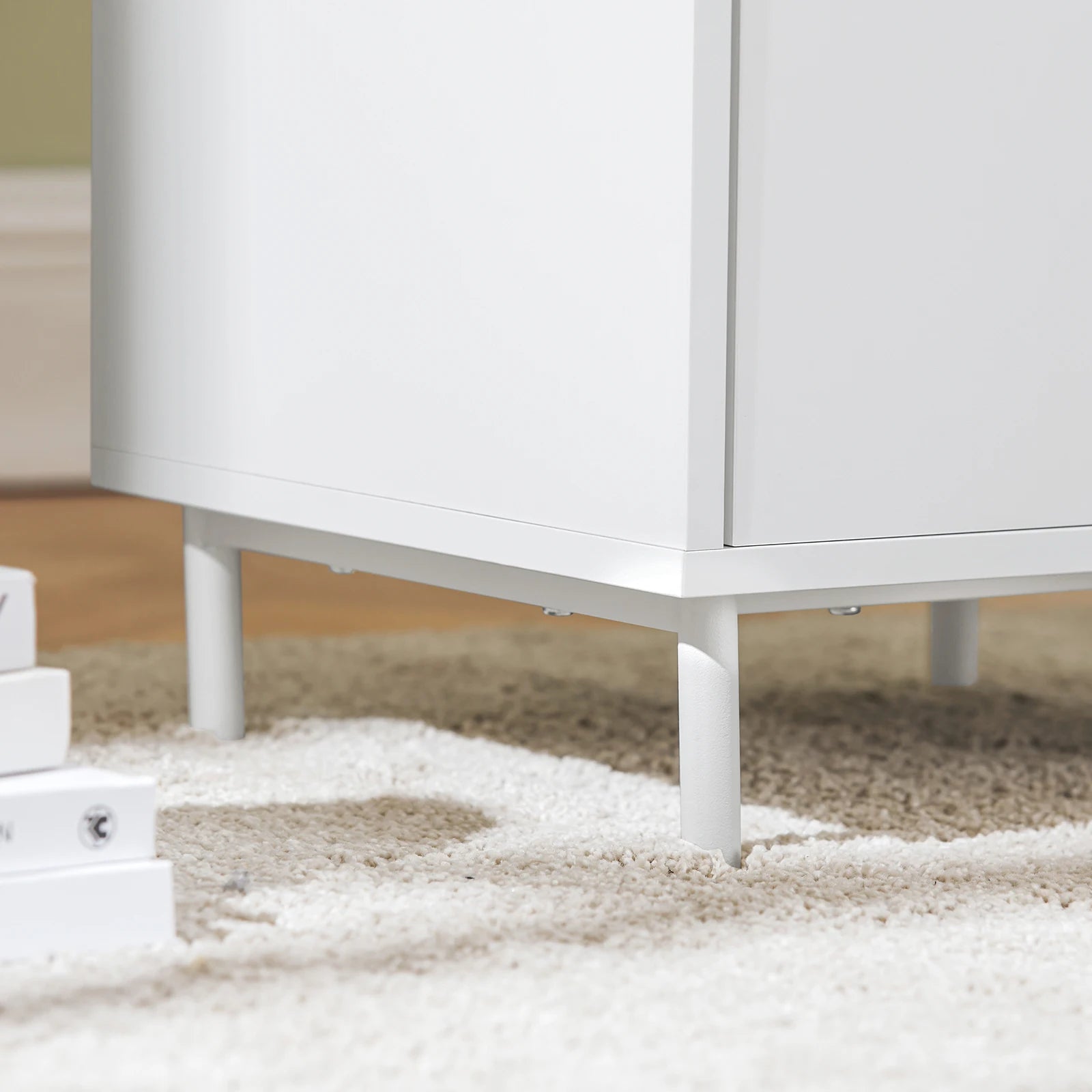 Table de chevet solide avec 1 porte -