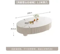 Table basse bois moderne apparence ovale - 120cm 3